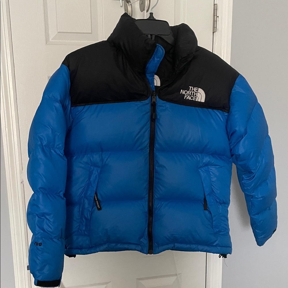 The North Face Women’s Black and Blue Puffer Jacket Series 700